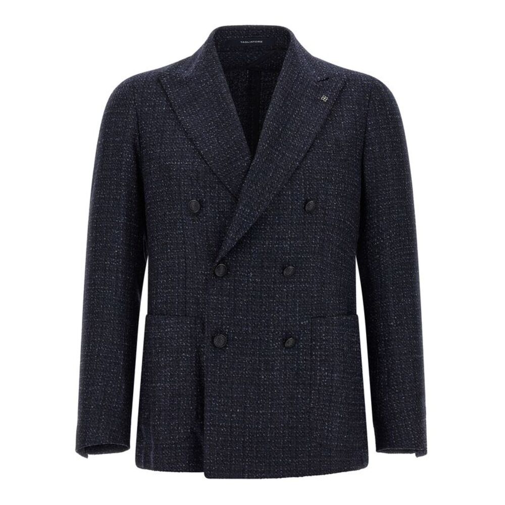 Tagliatore Blue Virgin Wool Men's Blazer